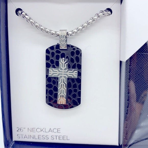 English Laundry Silver Chain+Cross Set NWT - Picture 2 of 5